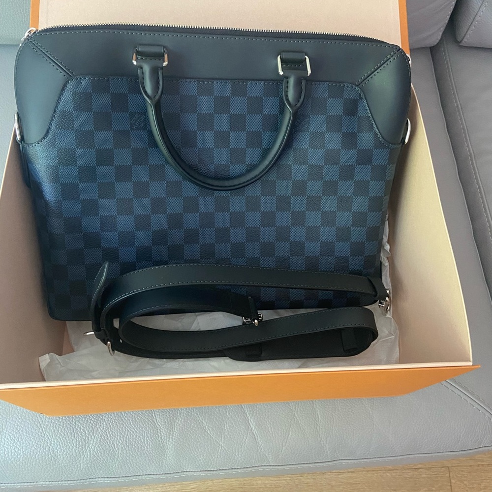 Louis Vuitton Oliver Briefcase N51199 blue bag